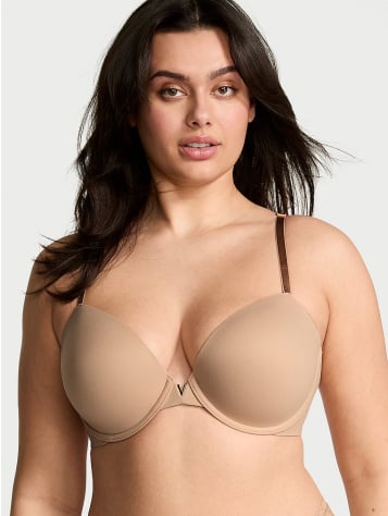 Smooth Lightly Lined Plunge Demi Bra