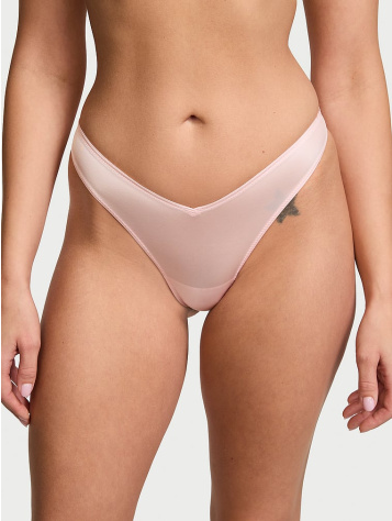 Smooth Strappy-Back High-Leg Thong Panty