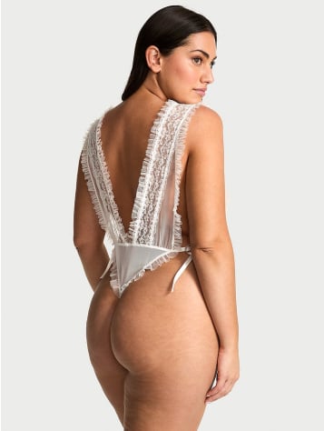 Dare To Dream Lace Sheer High-Leg Teddy