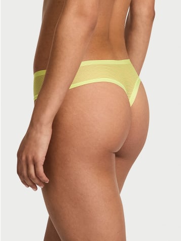 No-Show Stripe Mesh Thong Panty
