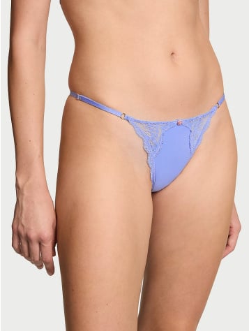 Lace-Trim Adjustable V-String Panty