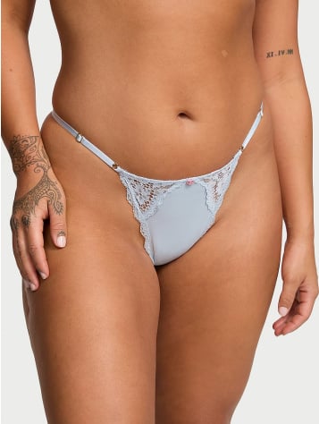 Lace-Trim Adjustable V-String Panty