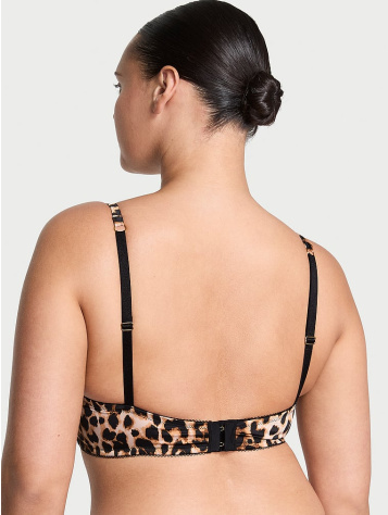 Rose Lace & Satin Unlined Plunge Demi Bra