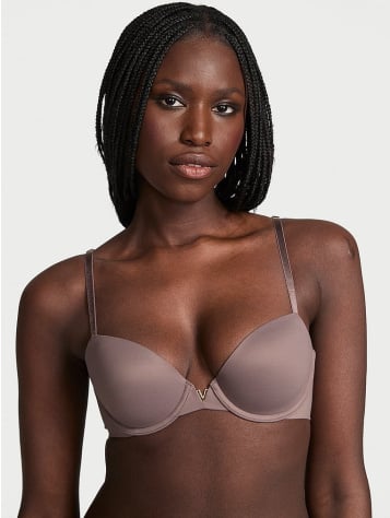 Smooth Lightly Lined Plunge Demi Bra