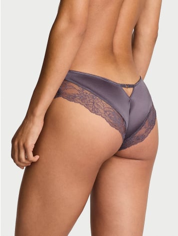 Rose Lace-Trim High-Leg Cheeky Panty