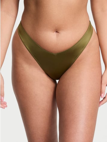 Smooth Strappy-Back High-Leg Thong Panty