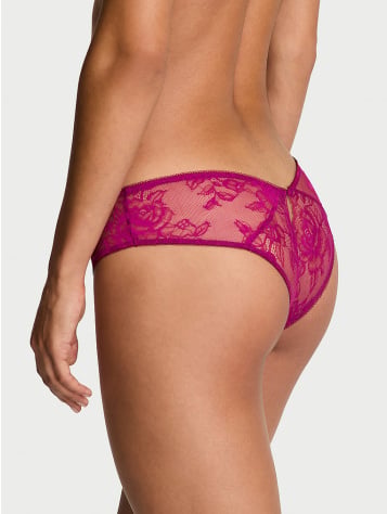 Rose Lace Crotchless Cheeky Panty