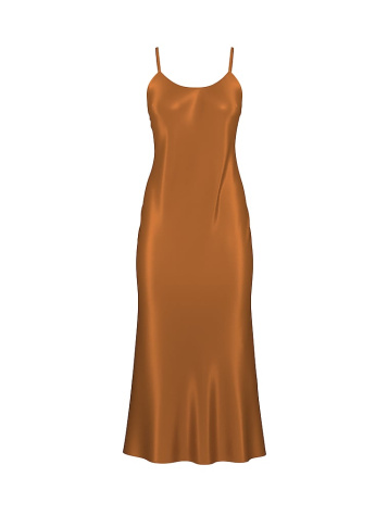 Luxe Sheer Satin Long Slip Dress