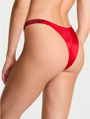 Logo Shine Strap Brazilian Panty