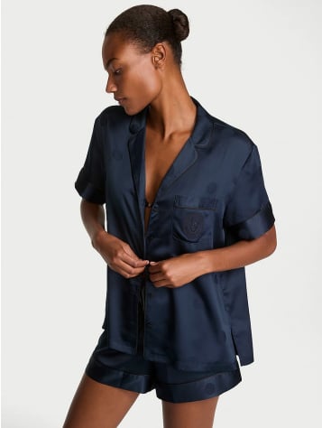 Glazed Satin Short Pajama Set