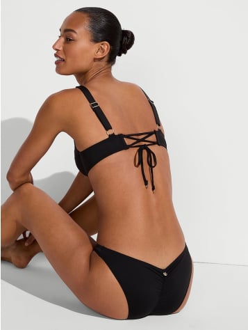Essential Cinched High-Waist Bikini Bottom