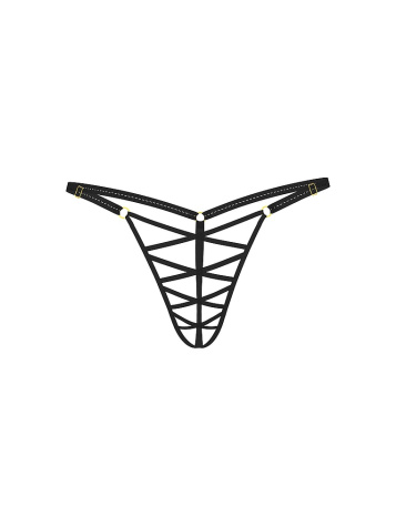 Strappy Lace-Up Crotchless Adjustable V-String Panty