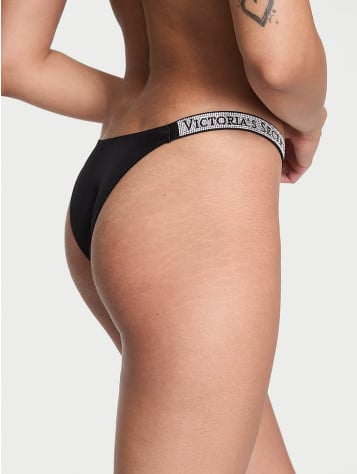 Logo Shine Strap Brazilian Panty