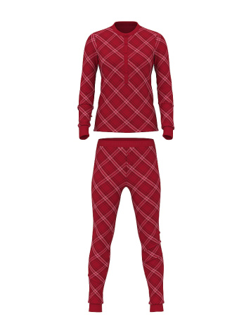 Soft Thermal Henley Long Pajama Set