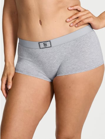 Logo Cotton Shine Patch Boyshort Panty