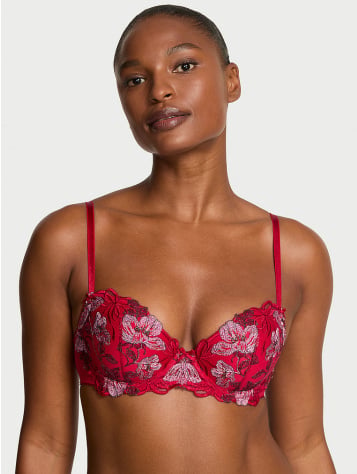 Beautiful Bows Embroidery Lightly Lined Demi Bra