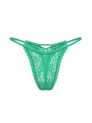 Lace Strappy-Back String Thong Panty