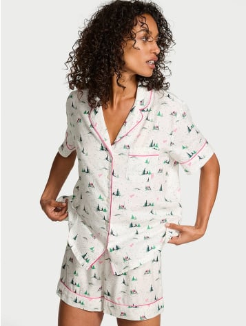 Flannel Short Pajama Set