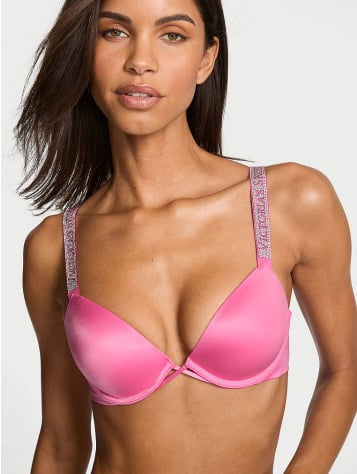 Logo Shine Strap Push-Up Bra