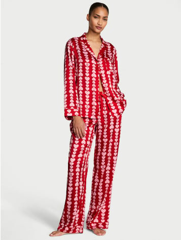Glazed Satin Long Pajama Set