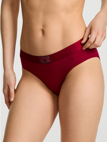 Logo Cotton Heart Shine Patch Hiphugger Panty