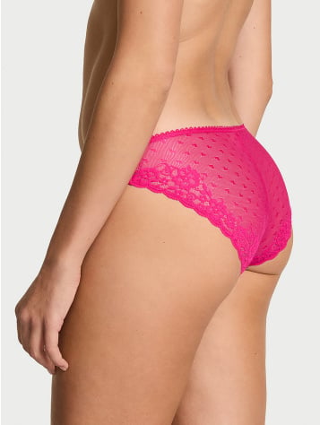 Stretch Cotton Heart Lace Bikini Panty