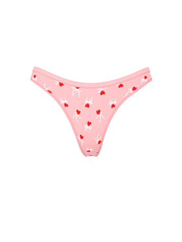 Stretch Cotton High-Leg Scoop Thong Panty