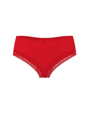 Cotton Bow Lace-Trim Cheeky Panty