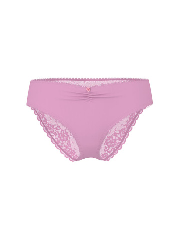 Stretch Cotton Heart Lace High-Leg Brief Panty