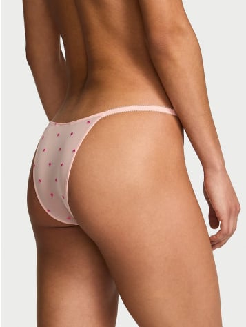 Hearts & Roses Embroidery Brazilian Panty