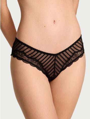 Tease Sheer Stripe High-Leg Cheeky Panty