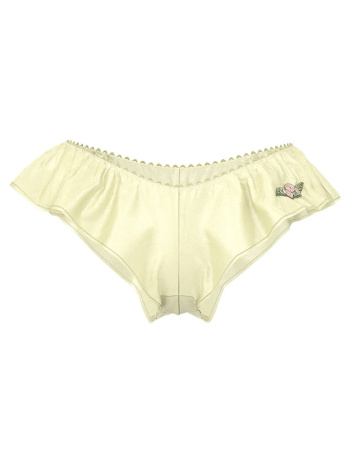 Sweet Melody Motif Satin Flutter Brazilian Panty
