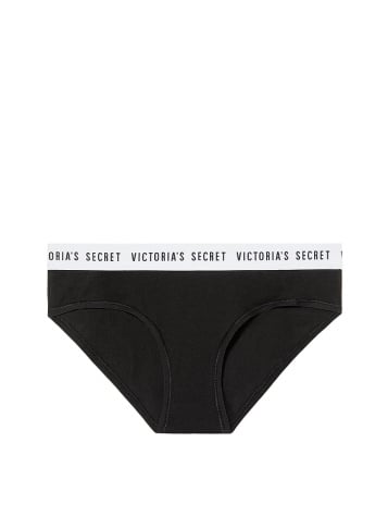 Stretch Cotton Logo Hiphugger Panty