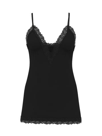 Sosoft™ Modal Lace-Trim Tie-Front Slip Dress