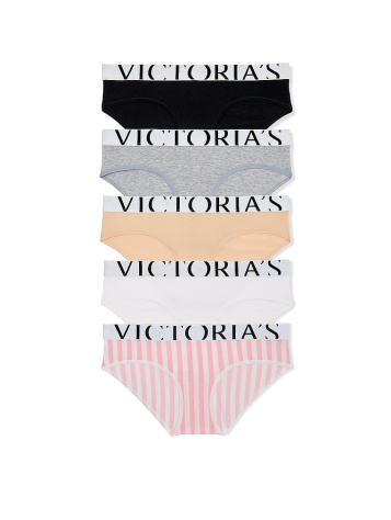 5-Pack Exploded Logo Cotton Hiphugger Panties