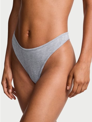Ultra-Fine Modal High-Leg Scoop Thong Panty