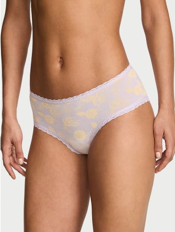 Cotton Lace-Waist Cheeky Panty