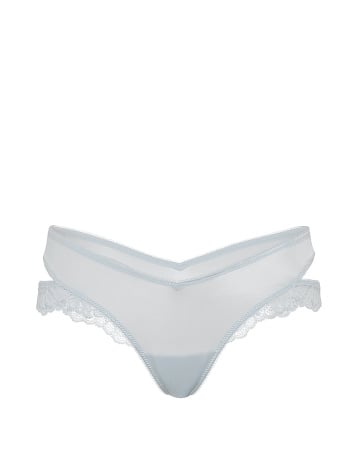 Rose Lace-Trim Cut-Out Thong Panty