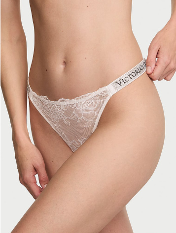 Shine Strap Lace Thong Panty