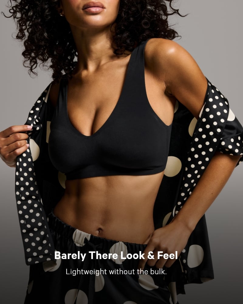 Woman wearing Victoria's Secret Seamless design Comfort bra